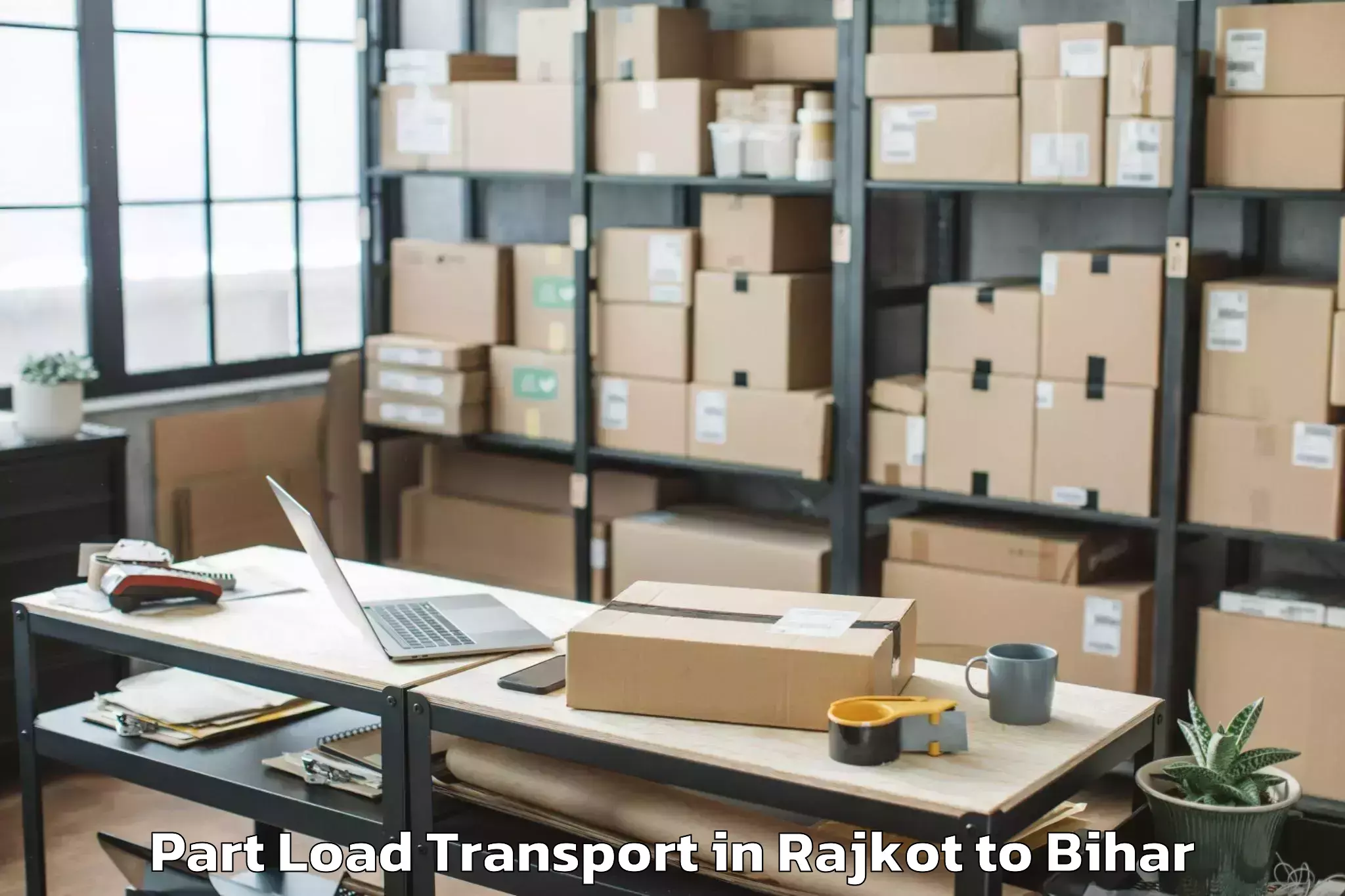 Book Rajkot to Madhepura Part Load Transport Online